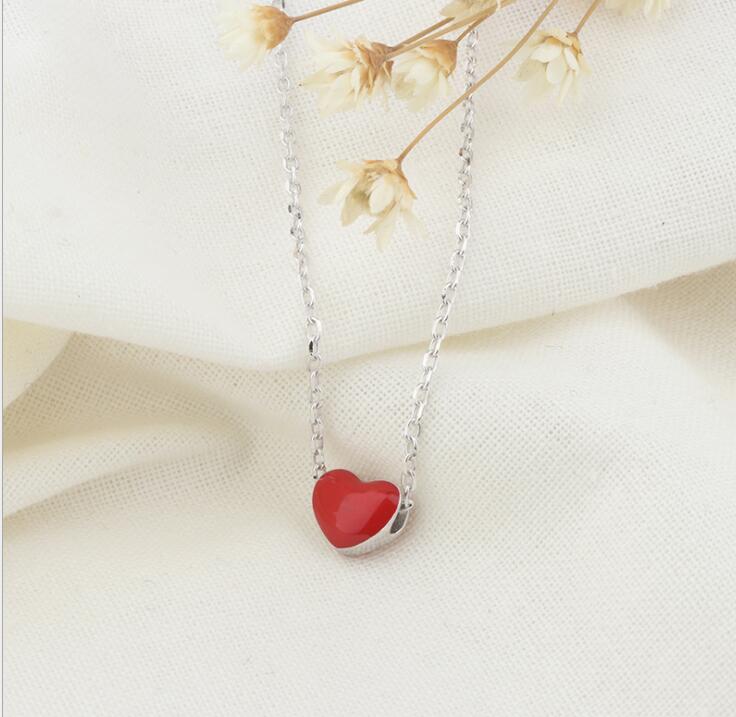 Idolra Jewelry S925 Silver Heart-shaped Necklace