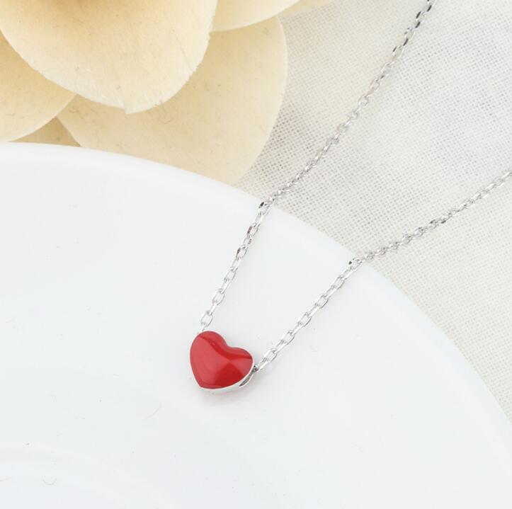 Idolra Jewelry S925 Silver Heart-shaped Necklace