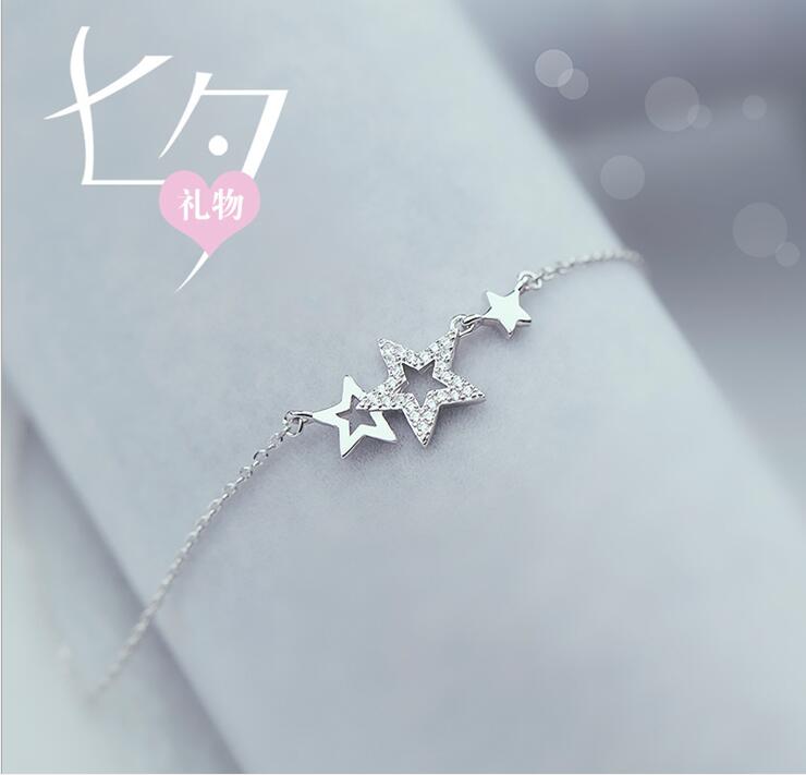 Idolra Jewelry S925 Silver Star Lucky Necklace