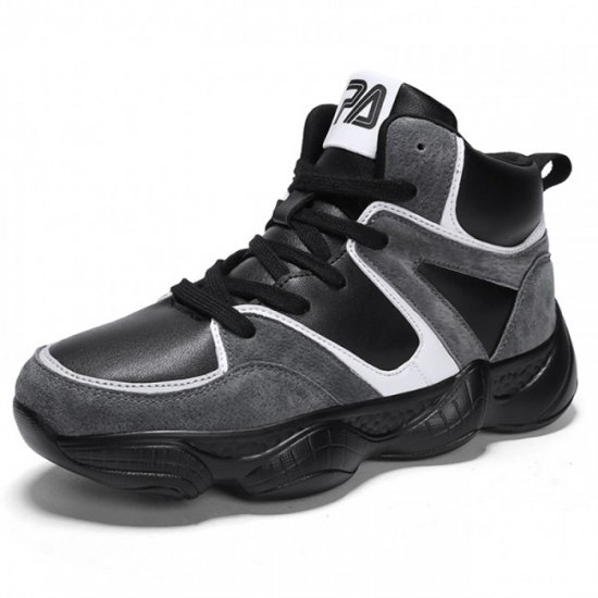 Gain Taller 3.15 Inches/8CM Black-Grey Basketball Elevator Sports Shoes