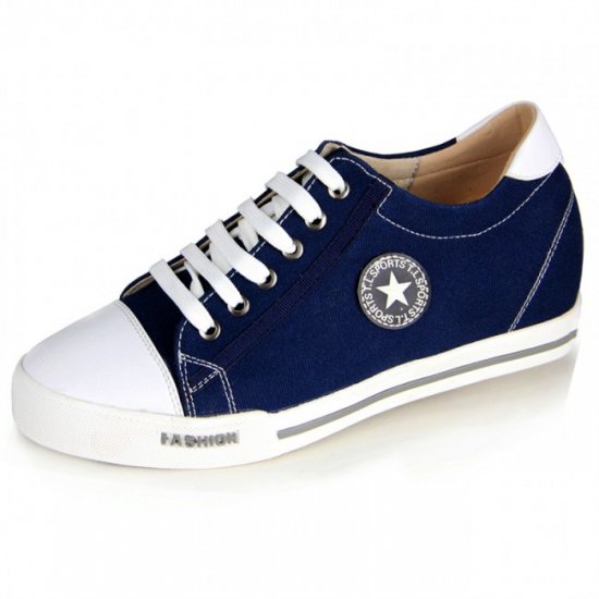 Unisex 2.6Inches/6.5CM Height Increasing Canvas Sneakers Shoes
