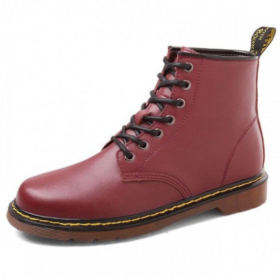 3.2Inches/8CM Burgundy British Height Increasing Ankle Cowboy Boots