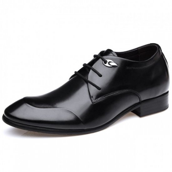 New Men 2.36Inches/6CM Extra Height Tuxedo Elevator Derby Shoes