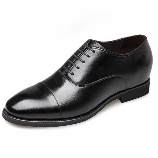 2.6Inches/6.5CM European Calf Leather Cap Toe Elevator Formal Oxfords Shoes