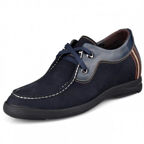 Casual 2.56Inches/6.5CM Altitude Blue Suede Elevator Shoes