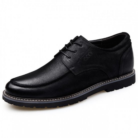 Superior 2.6Inches/6.5CM Black Nubuck Business Oxford Elevator Shoes