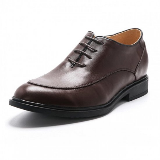 6CM/2.4Inches Height Increasing Sharp Calf Leather Oxfords