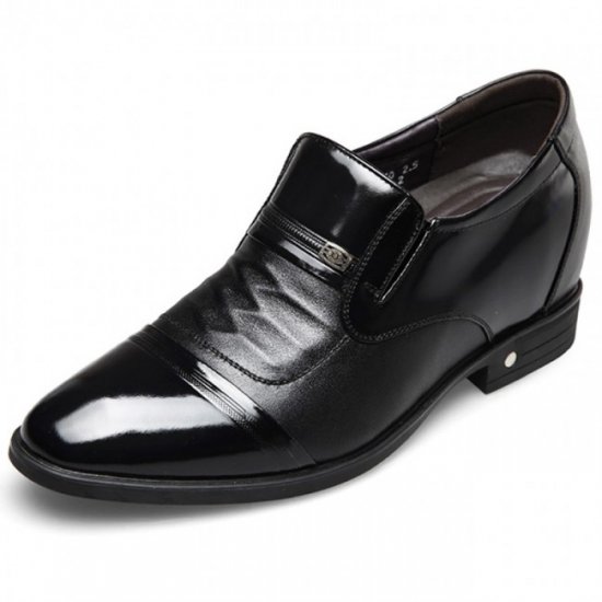 3.2Inches/8CM Cap toe slip on Height Increasing Dress Loafers