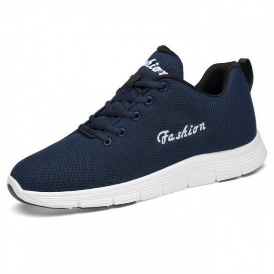 Casual 2.6Inches/6.5CM Blue Cap Toe Walking Shoes
