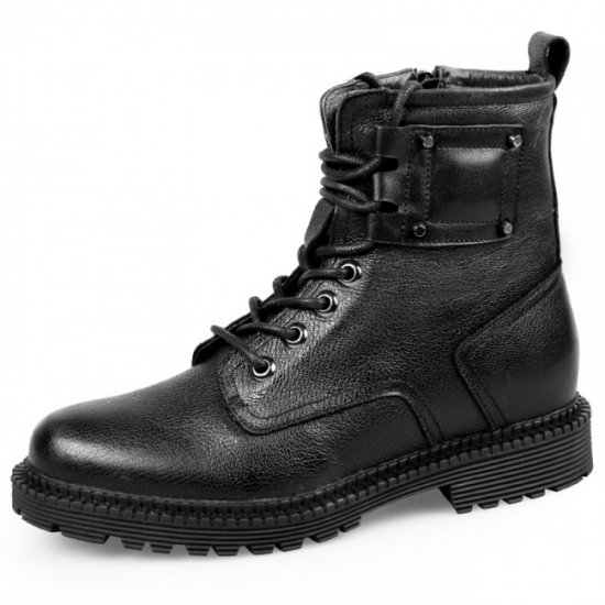 Warm Motorcycle 3.2Inches/8CM Elevator Military Combat Boot Shoes