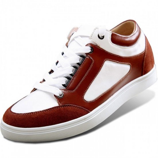Fashion Casual 2.36Inches/6CM Brown Skate Board Elevator Shoes