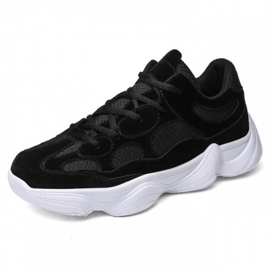 Summer Casual 2.8Inches/7CM Black Korean Elevator Sneakers Hidden Lifts Shoes