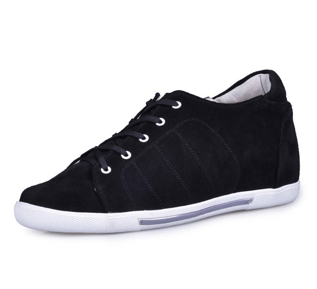 Grow Taller 2.56Inches/6.5CM Black Increase Height Casual Men Shoes