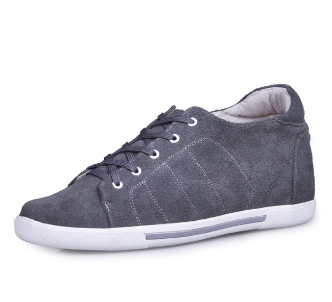 Casual 2.56Inches/6.5CM Grey Increasing Men Shoes 