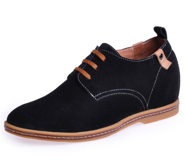 Casual 2.36Inches/6CM Black Height Increasing Shoes
