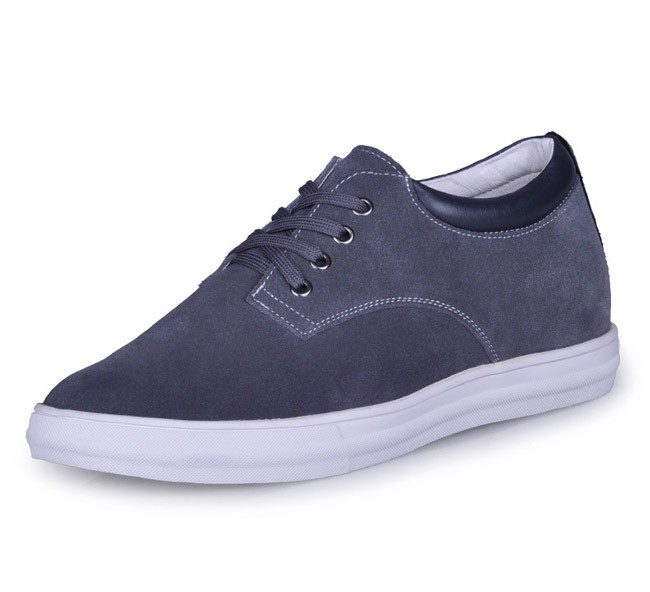 Men Grow Taller 2.36Inches/6CM Grey Height Increasing Casual Shoes