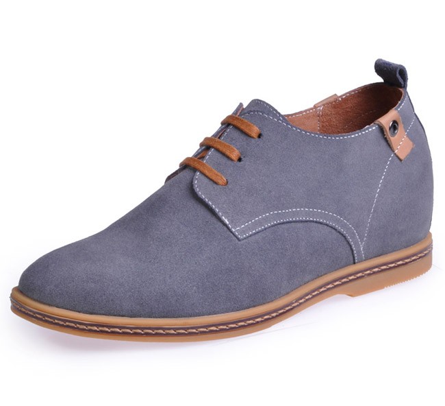 Men Casual 2.36Inches/6CM Grey Elevator Increase Shoes
