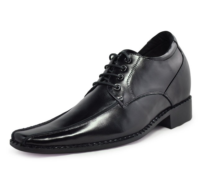 Men 3.15Inches/8CM Black Elevator Dress Shoes