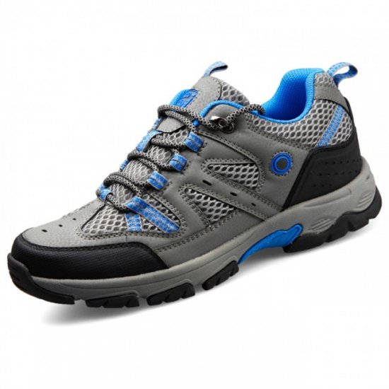 Quality 2.6Inches/6.5CM Grey Height Increasing Hiking Mountaineering Shoes