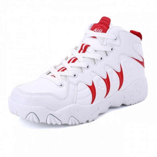 6CM/7CM/9CM White-Red Elevator Basketball Height Sports Shoes