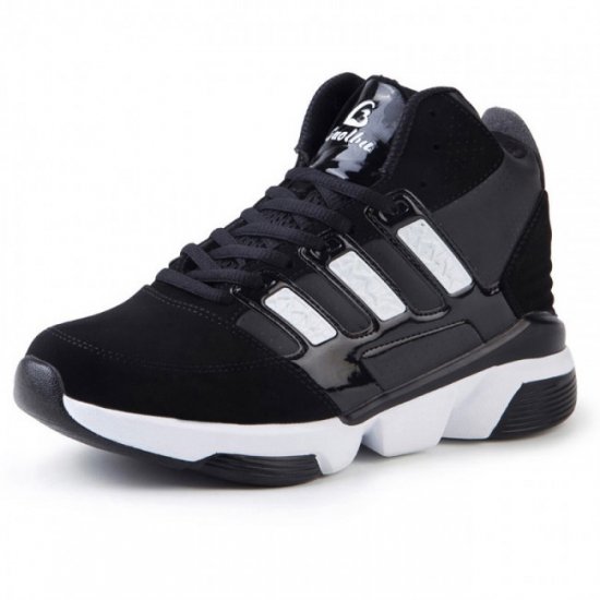 3.2Inches/8CM Black Elevated Basketball Shoes Height Increasing Sports Shoes