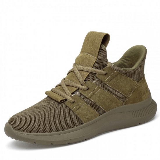 Youth Hidden Lifts 2.8Inches/7CM Khaki Elevator Trail Sneakers