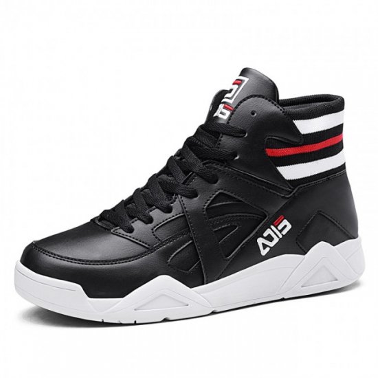 Elastic 3.2Inches/8CM Black Belt High Top Skate Shoes Sneakers