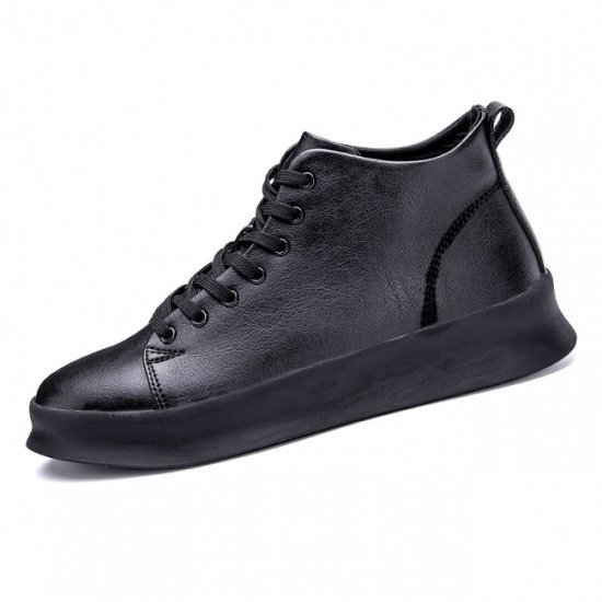 Youth 3.2Inches/8CM Black Elevator Sneakers Men Shoes