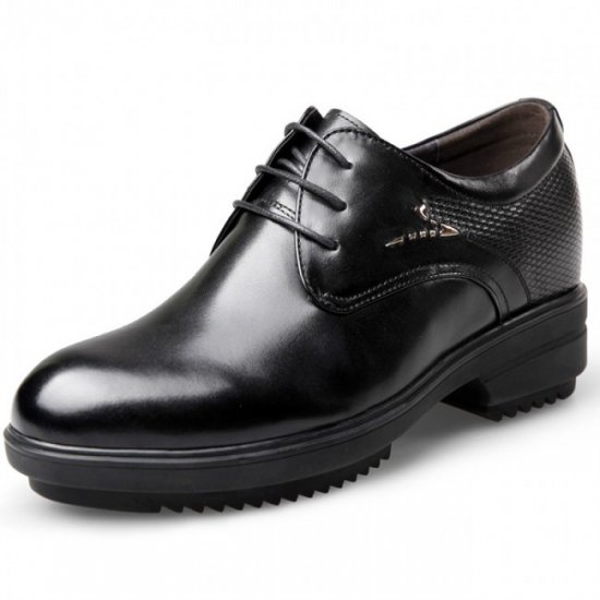Premium 3.2Inches/8CM Taller Plain Toe Tuxedo Dress Shoes