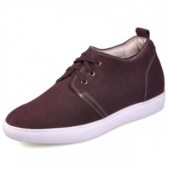 Best 2.36Inches/6CM Brown Height Increasing Casual Shoes