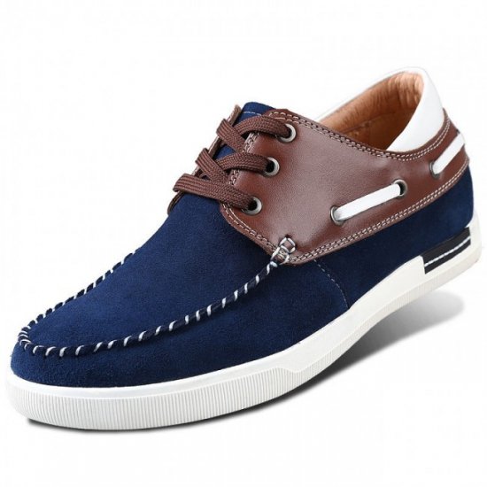 Casual 2.56Inches/6.5CM Blue Business Height Increasing Shoes