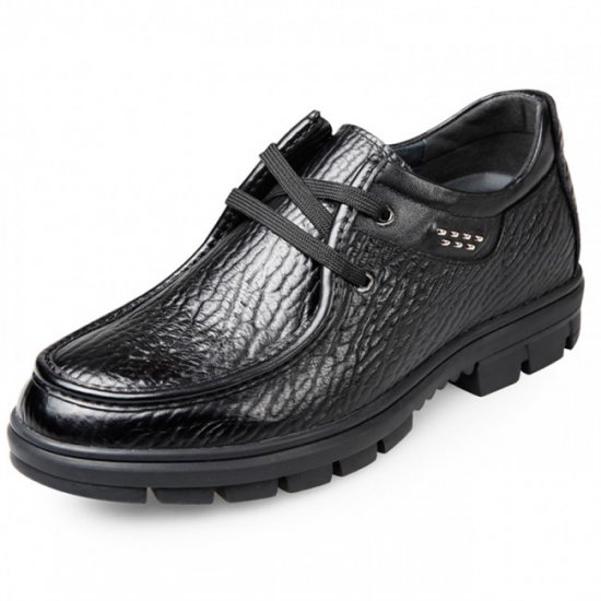 Casual 2.6Inches/6.5CM Black Elevator Business Shoes