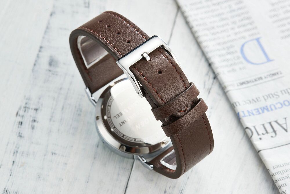0042 BIDEN Quartz Leather Band Watch