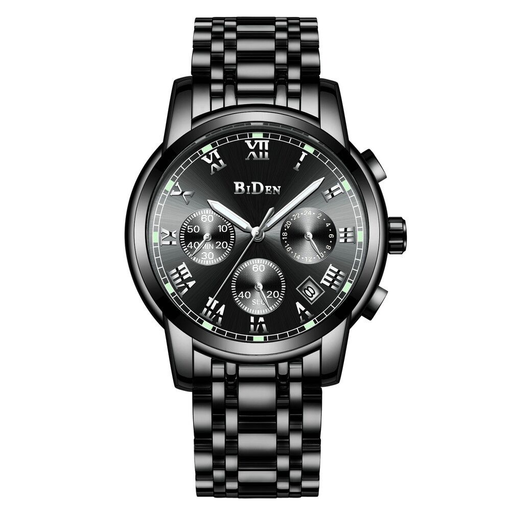 0060 BIDEN Stainless Steel Band Quartz Watch