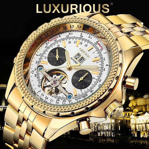 MG.ORKINA Luxury Mult-functional Men's Watch Uomo Day/Week Auto Mechanical Watches Wristwatch Gift Box