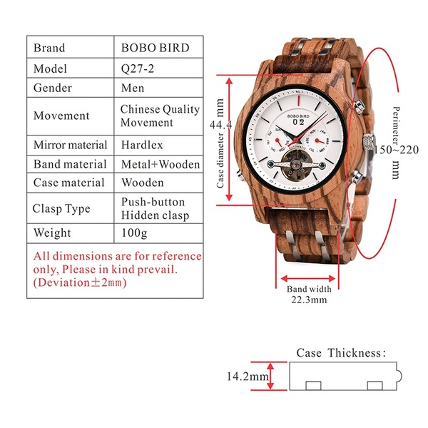 BOBO BIRD High-end Mechanical Watches Men\'s Top Brand Luxury Wooden Watches Men and Women Couples Automatic Watches
