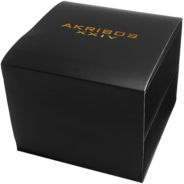 Akribos XXIV Men\'s AK1034 Series Italian Designed Blue Dial Stainless Steel Bracelet Watch - Comes in a Beautiful Gift Box
