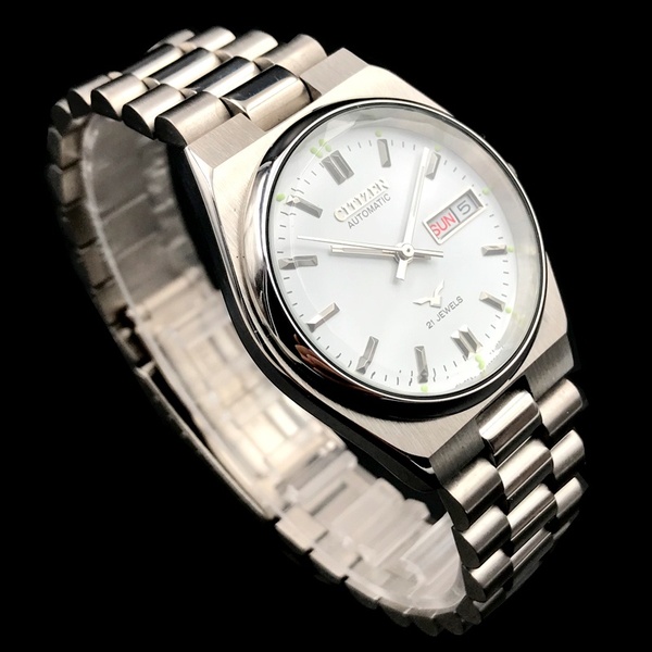 CITIZEN Time-limit Discount Men Stainless Band Mechanical Watch Stainless Case Full Automatic Watch with Watch Box