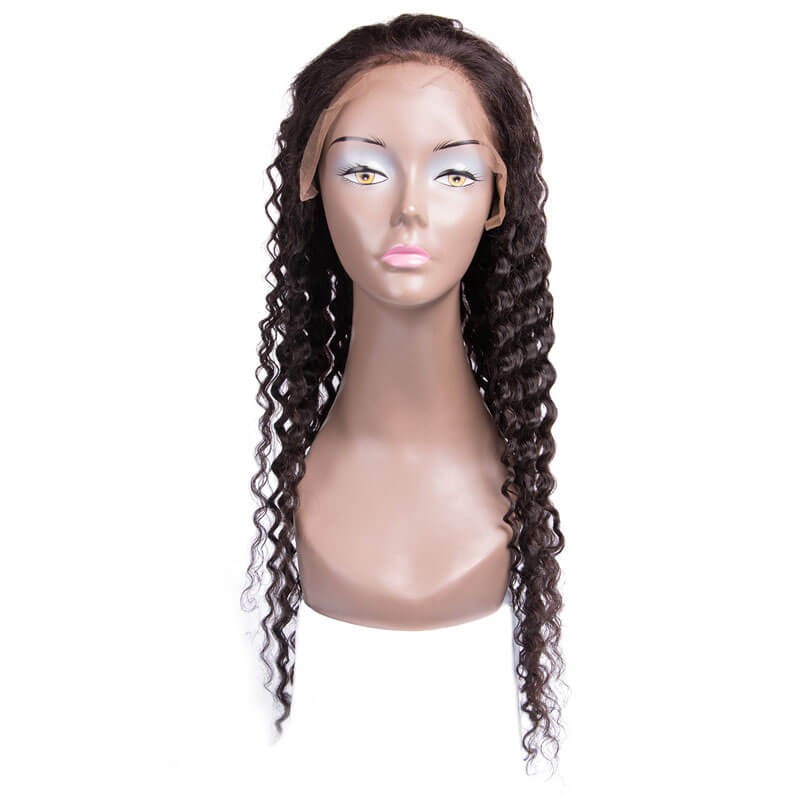 Idolra Natural Long Jerry Curly Lace Front Wigs High Quality 100% Human Hair