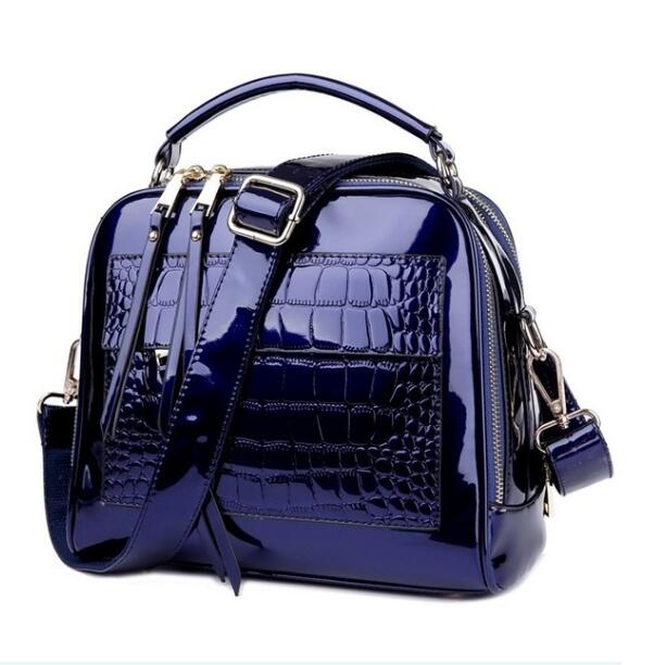 Fashion Women Messenger Bags Crocodile Pattern High-Handed Bag Genuine Leather Shoulder Crossbody Bags