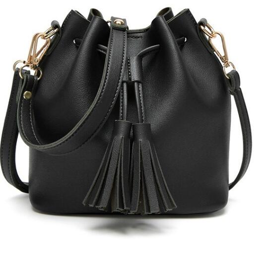 Women Messenger Bag Small Crossbody Bags Bucket Tassel Shoulder Handbag [ID21]
