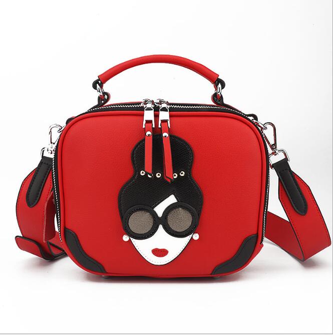 Idolra Fashionable Cartoon Wide Shoulder Strap Handbag