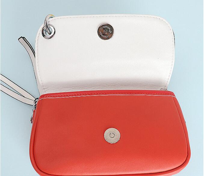 Idolra Fashionable Multicolor Double Zipper Shoulder Handbag