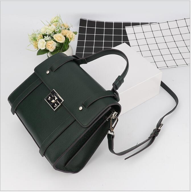 Idolra Simple Luxury Multicolor Double Zipper Shoulder Handbag