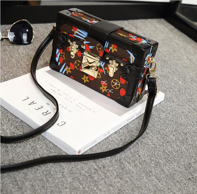 Idolra Fashionable Multicolor Monogram Box type Shoulder Handbag
