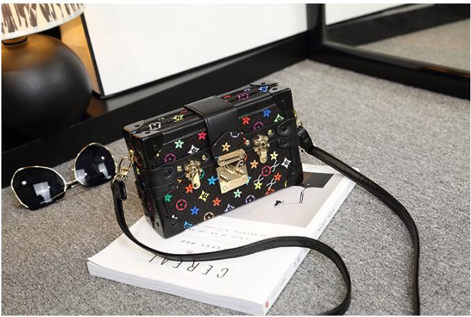 Idolra Fashionable Multicolor Monogram Box type Shoulder Handbag
