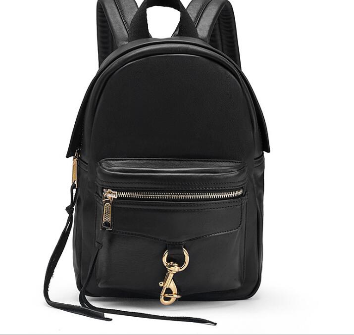 Idolra Modern Stylish Top Cow Leather Backpack Handbag