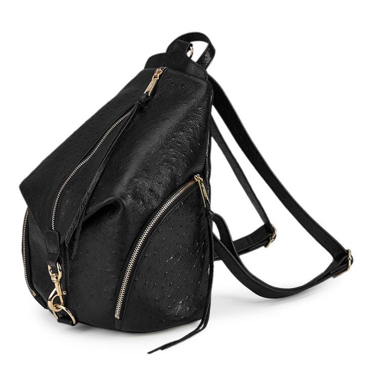 Idolra Modern Stylish Ostrich leatherr Backpack Handbag