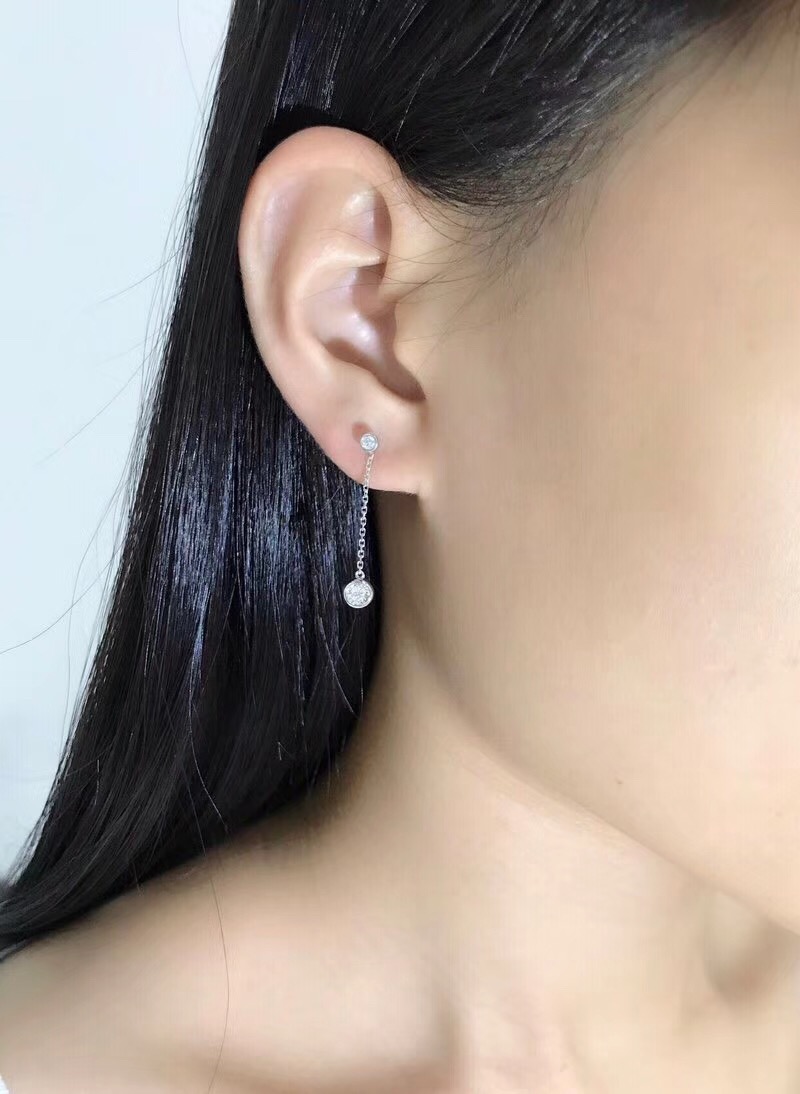 A00004 Diamond Earrings in 18k White Gold/18k Gold