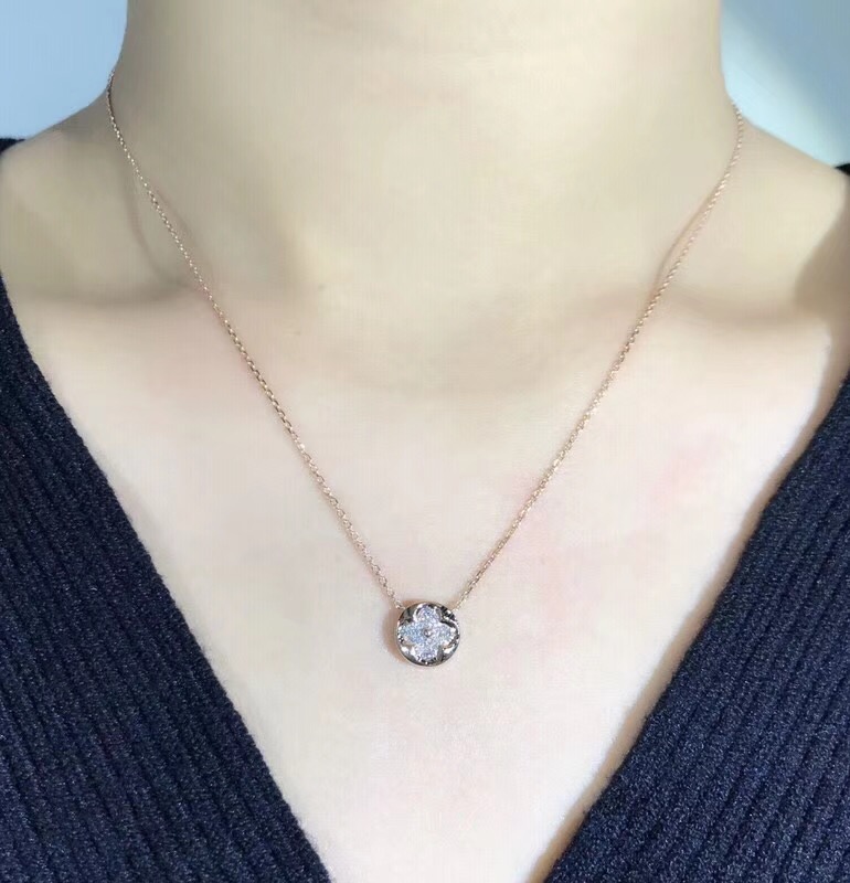 N00385 Diamond Necklace in 18k White Gold /18k Gold